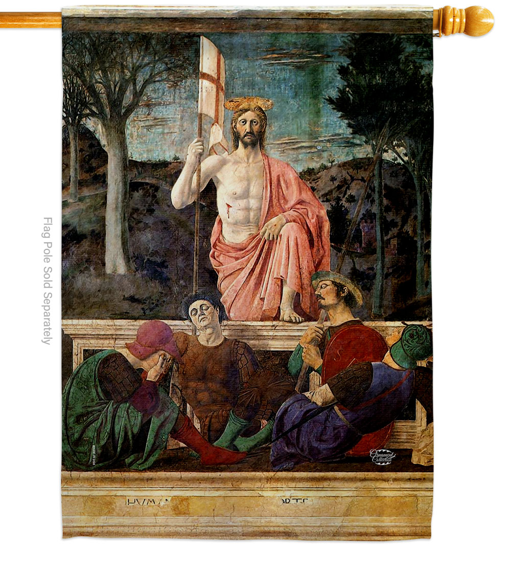 The Resurrection Religious Faith Double-Sided Garden Decorative House Flag, Multi Color