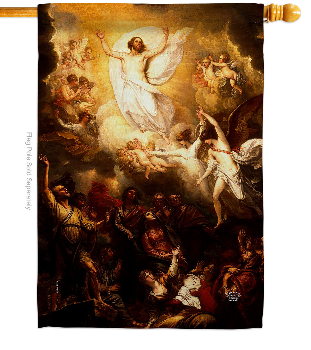 The Ascension Religious Faith Double-Sided Garden Decorative House Flag, Multi Color