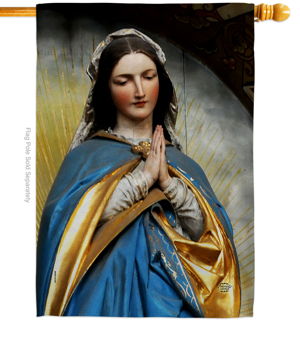 Virgo det Josef Moroder Religious Faith Double-Sided Garden Decorative House Flag, Multi Color