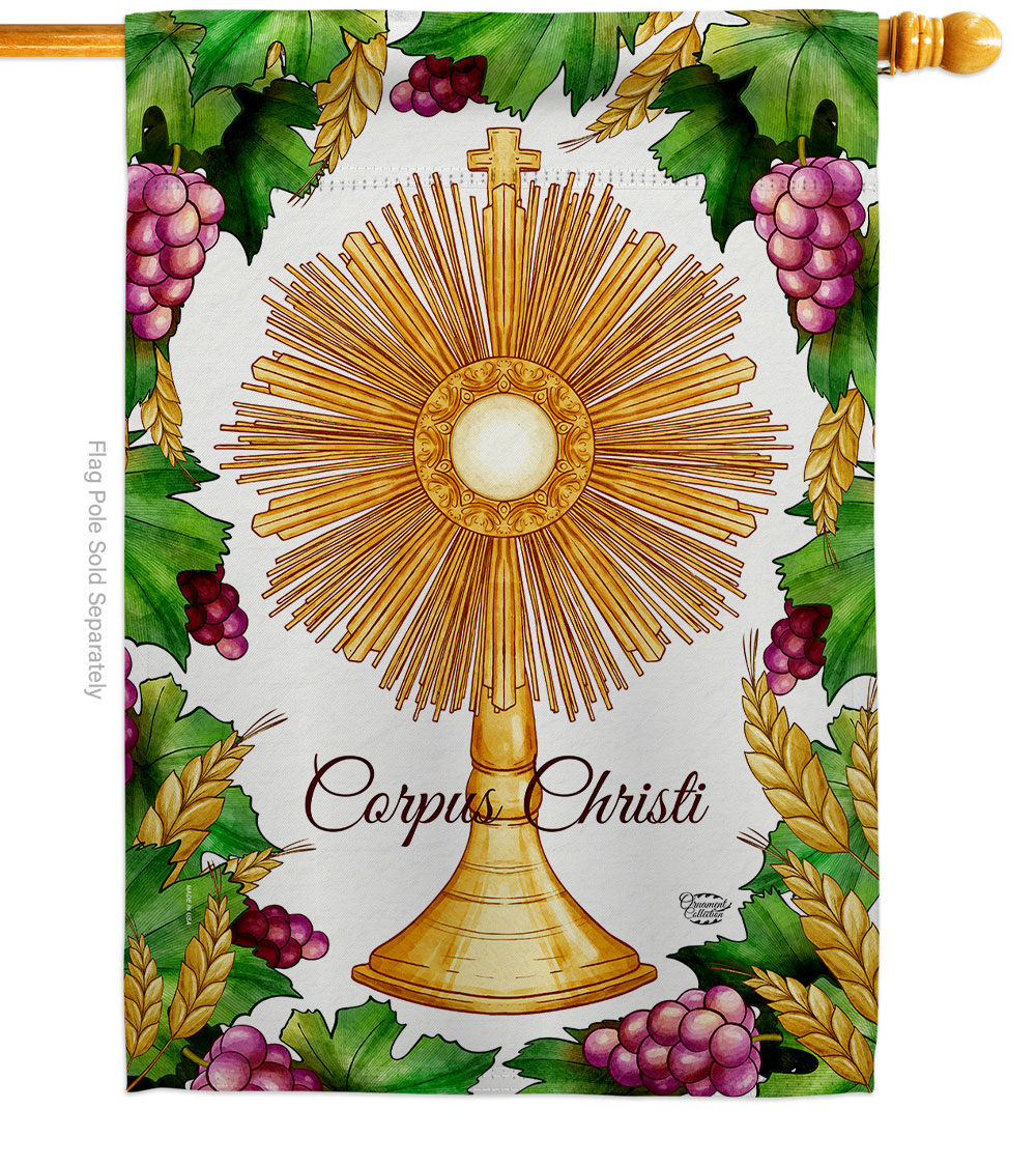 Festival Corpus Christi Religious First Communion Double-Sided Garden Decorative House Flag, Multi Color