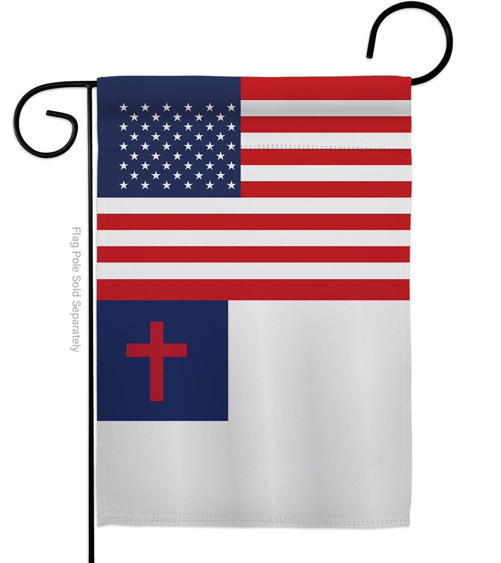 Picture of Americana Home & Garden G142858-BO US Christian Religious Faith Double-Sided Decorative Garden Flag&#44; Multi Color