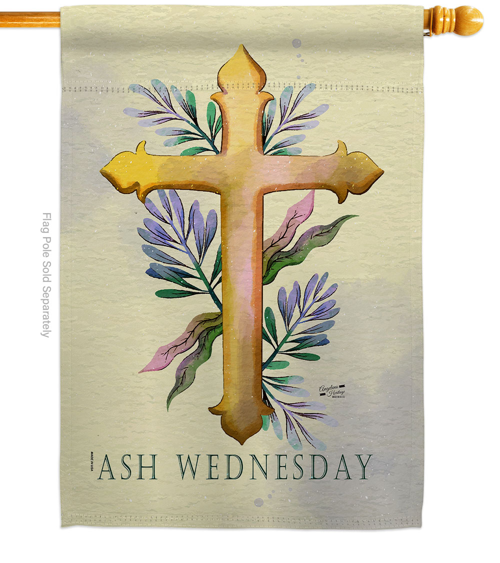 Ash Wednesday Religious Faith Double-Sided Garden Decorative House Flag, Multi Color