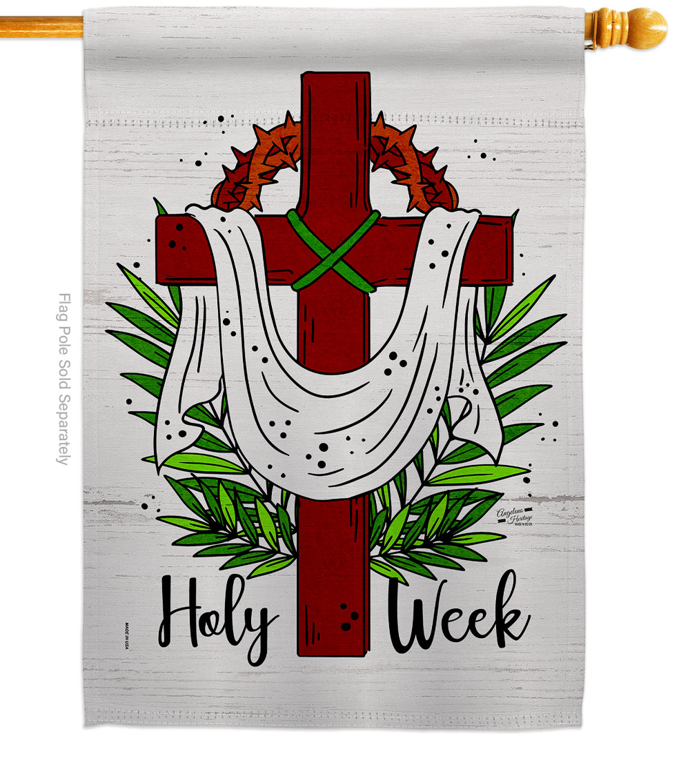 Holy Week Religious Double-Sided Garden Decorative House Flag, Multi Color