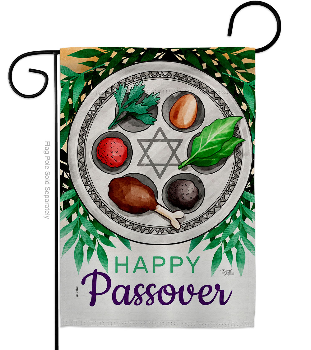 G153096-BO Joyous Religious Double-Sided Decorative Garden Flag, Multi Color