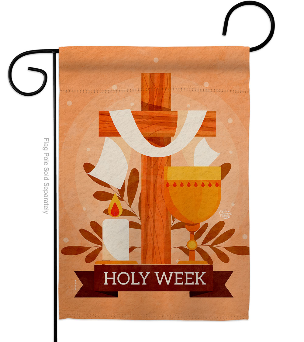 The Holy Week Religious Faith Double-Sided Decorative Garden Flag, Multi Color