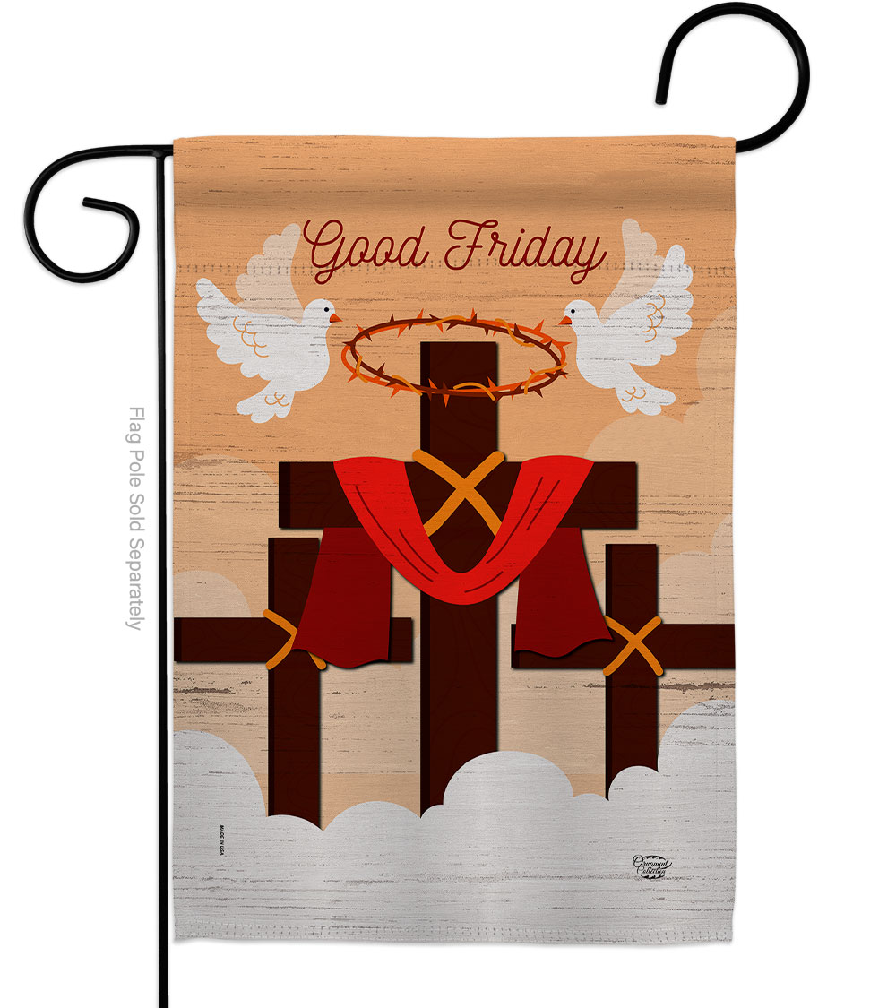 The Good Friday Religious Faith Double-Sided Decorative Garden Flag, Multi Color