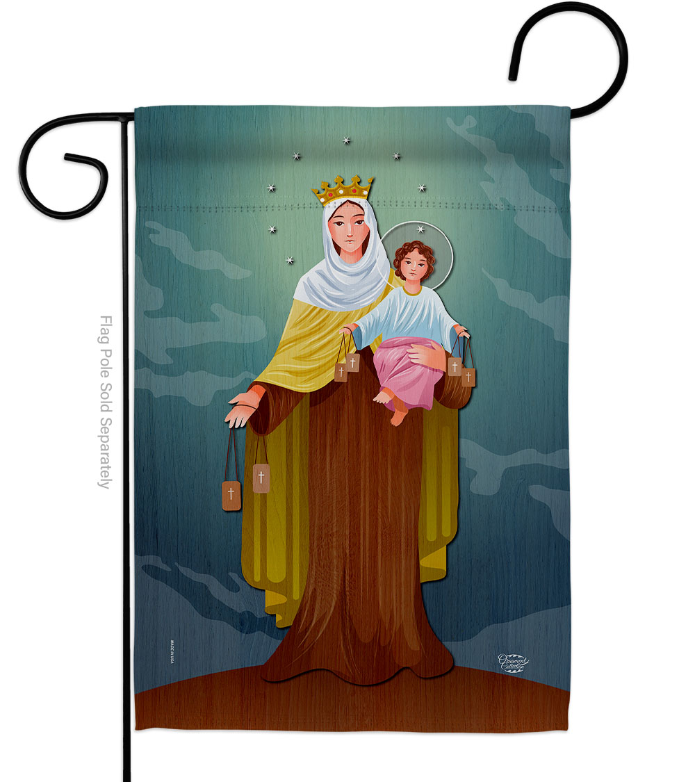 Modonna with Child Religious Faith Double-Sided Decorative Garden Flag, Multi Color
