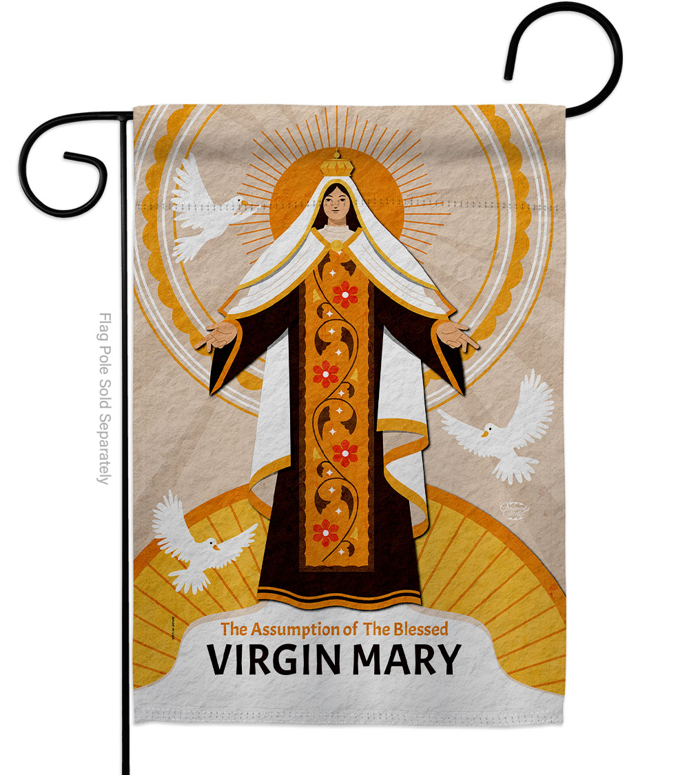 Blessed Virgin Mary Religious Faith Double-Sided Decorative Garden Flag, Multi Color