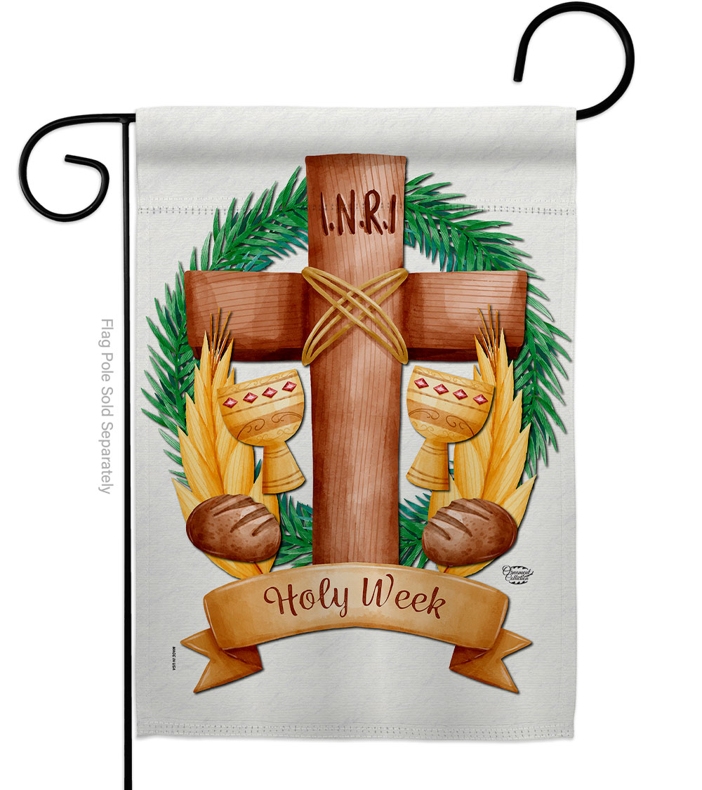 G190065-BO King of the Judeans Religious Faith Double-Sided Decorative Garden Flag, Multi Color
