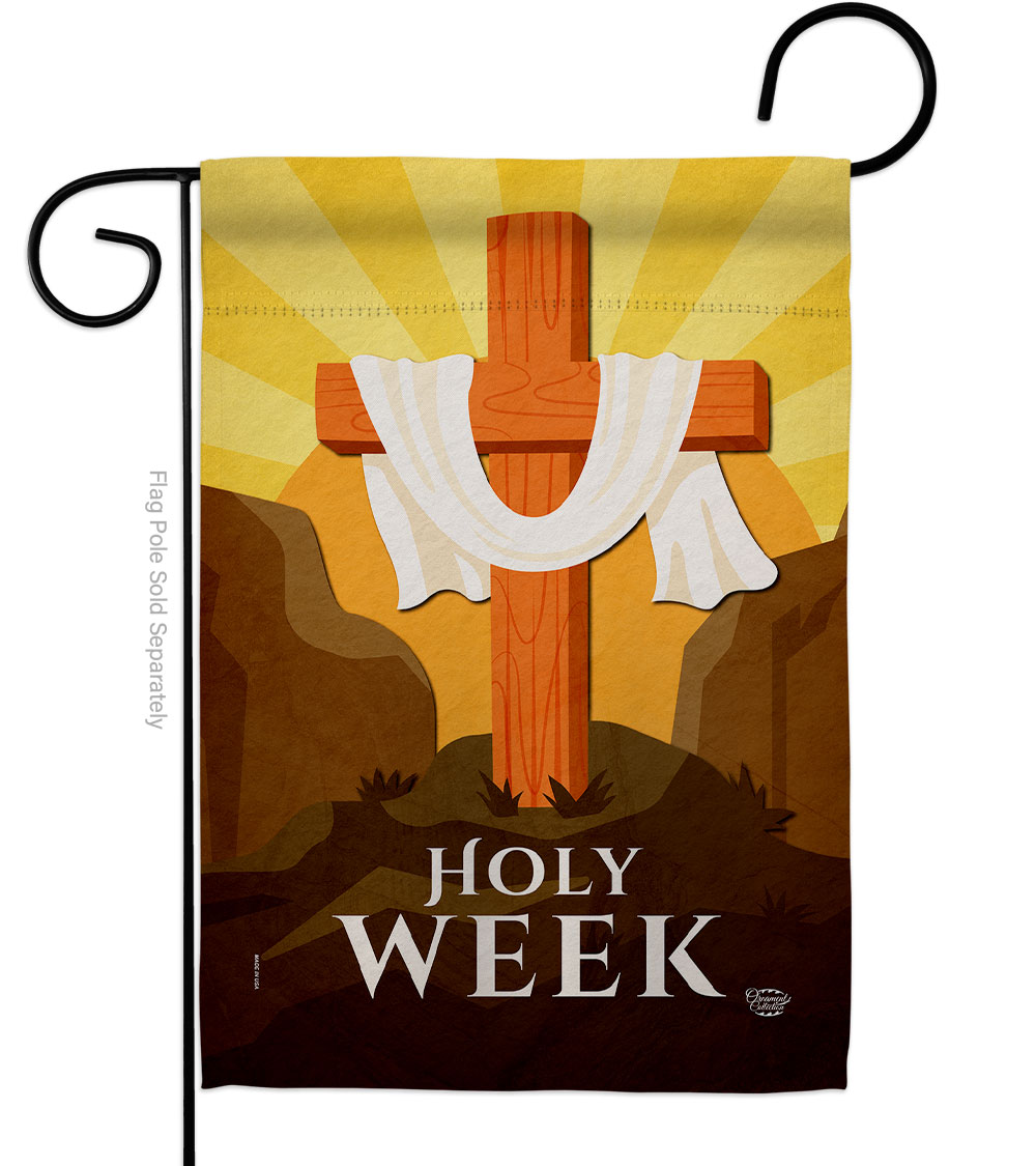 The Holy Week Religious Faith Double-Sided Decorative Garden Flag, Multi Color