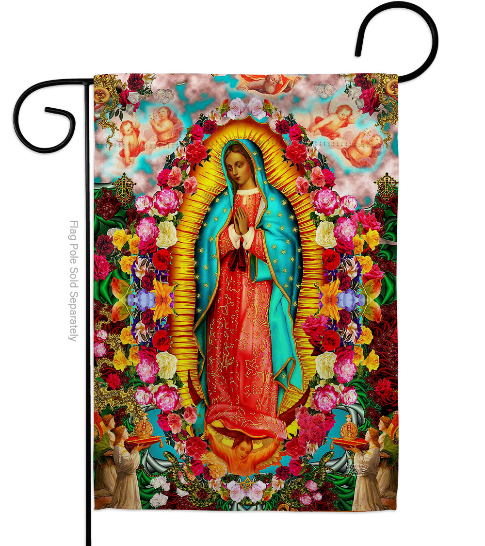 G192338-BO Our Lady of Guadalupe Religious Faith Double-Sided Decorative Garden Flag, Multi Color