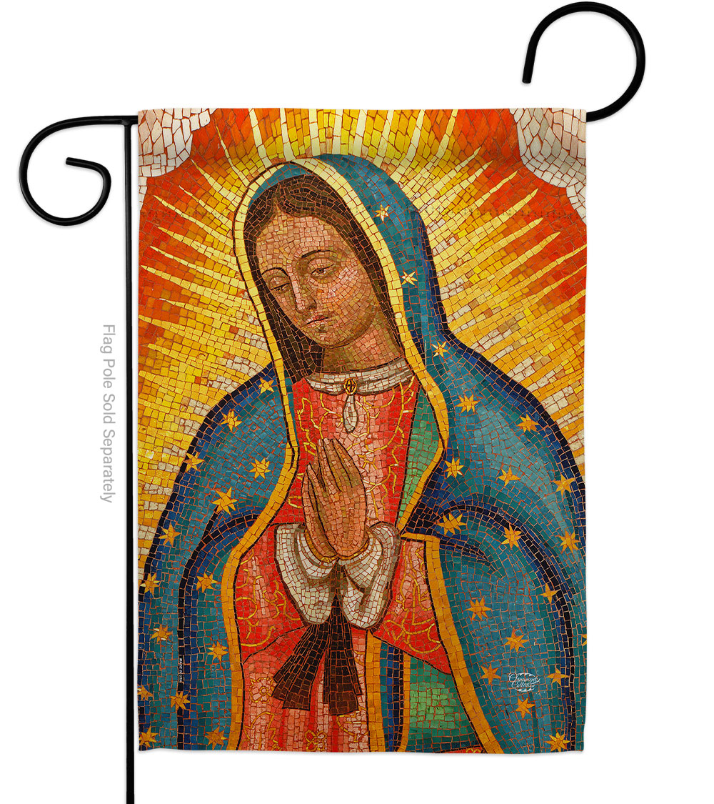 G192339-BO Lady of Guadalupe Religious Faith Double-Sided Decorative Garden Flag, Multi Color