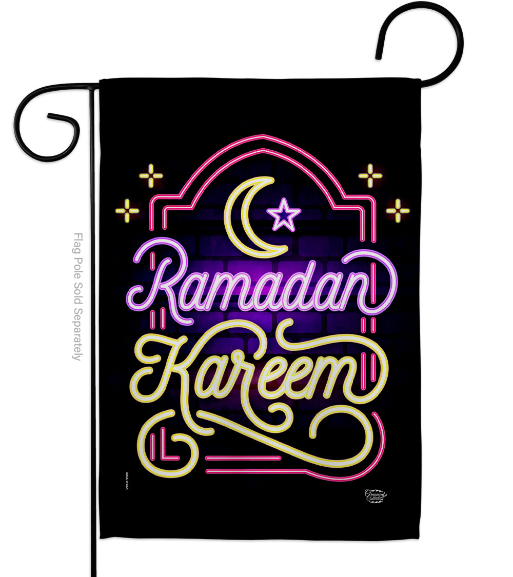 Lightful Ramadan Kareem Religious Double-Sided Decorative Garden Flag, Multi Color
