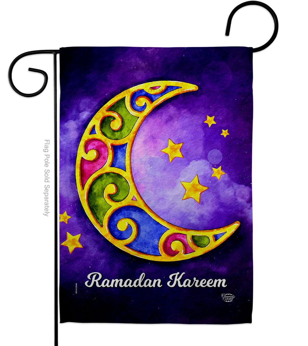 Generous Ramadan Religious Double-Sided Decorative Garden Flag, Multi Color