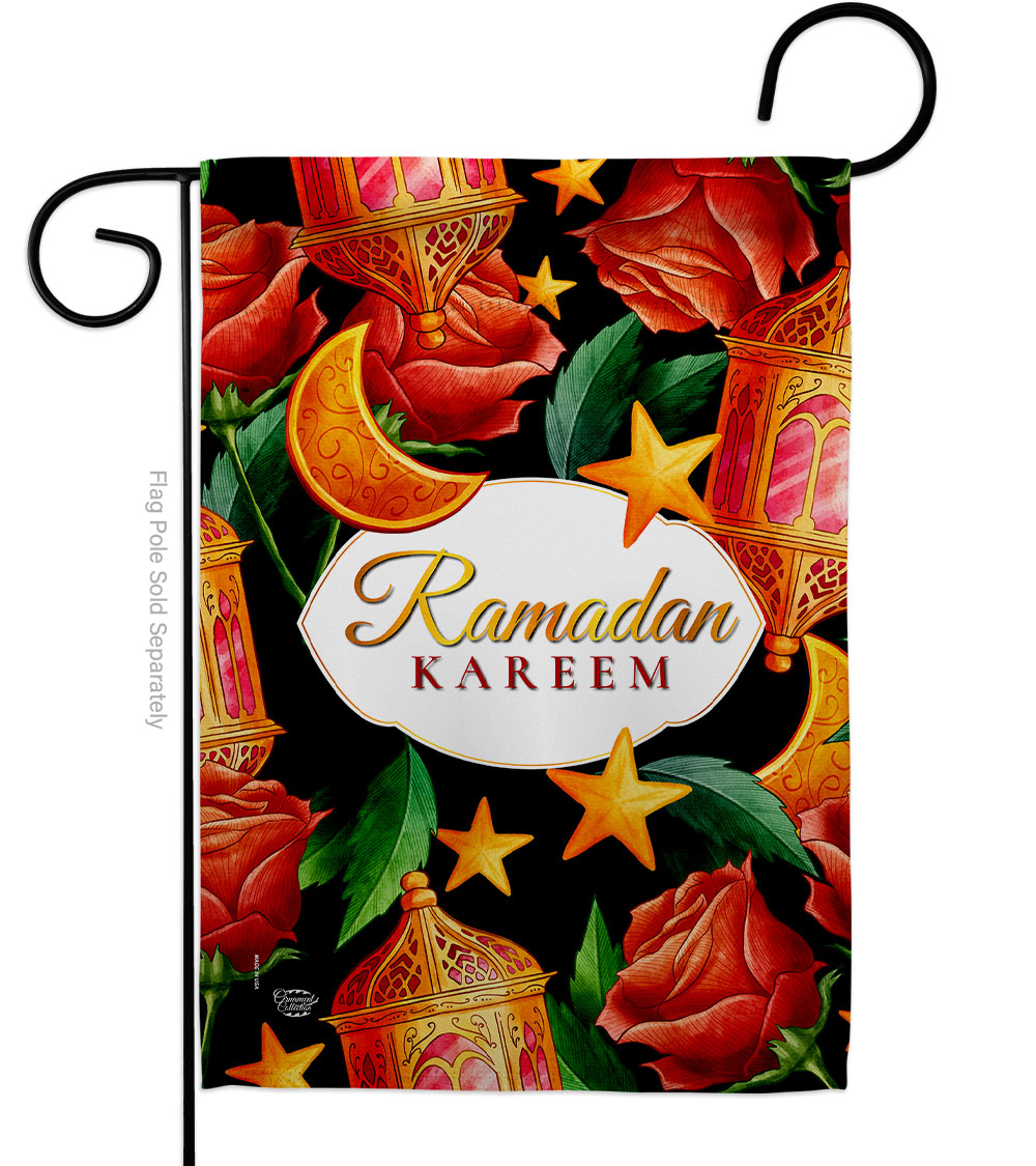 Ramadhan Month Religious Ramadan Double-Sided Decorative Garden Flag, Multi Color