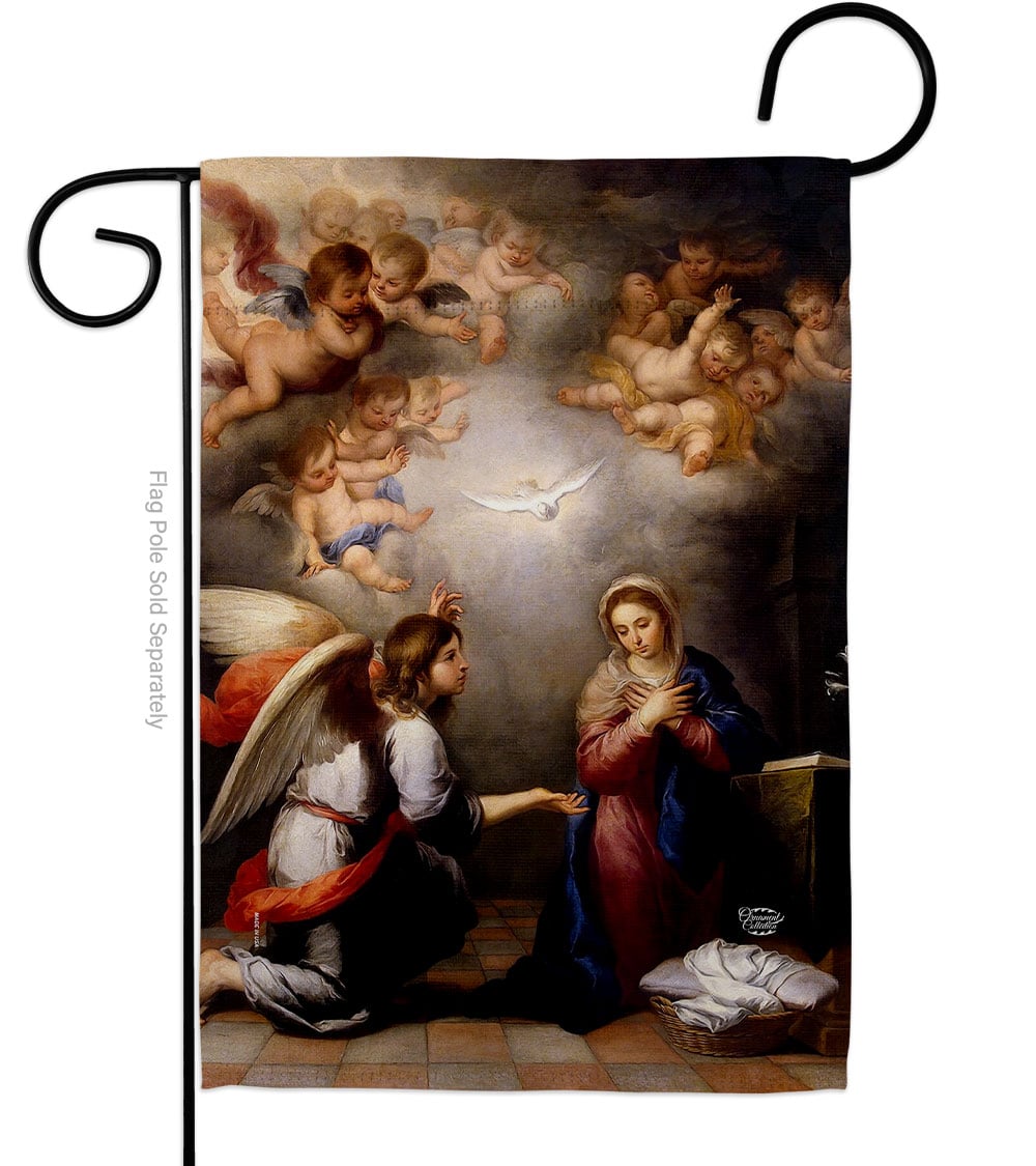 The Annunciation Religious Faith Double-Sided Decorative Garden Flag, Multi Color