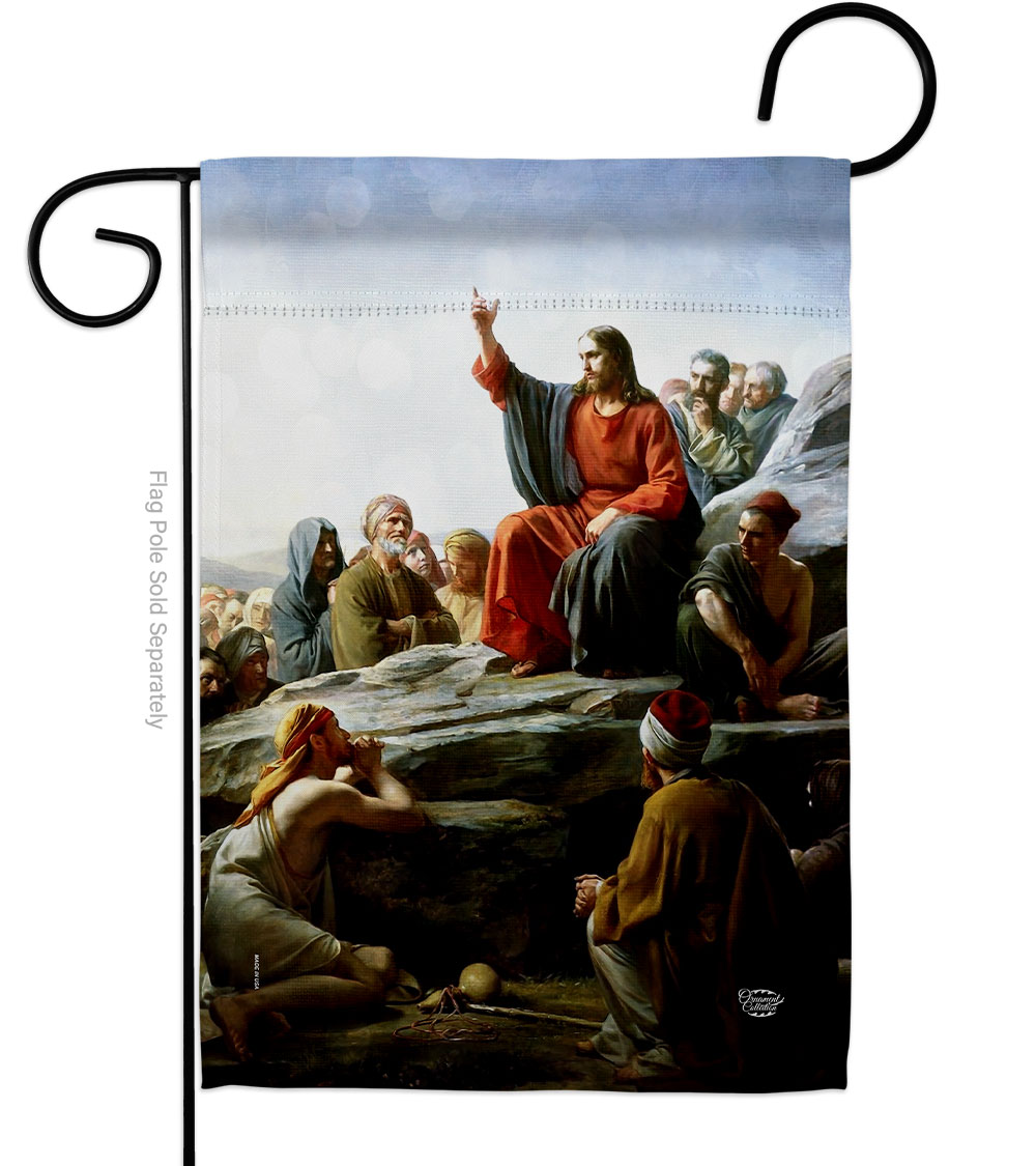The Sermon on the Mount Religious Faith Double-Sided Decorative Garden Flag, Multi Color