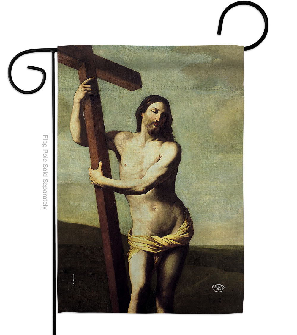 G192551-BO Risen Christ Religious Faith Double-Sided Decorative Garden Flag, Multi Color