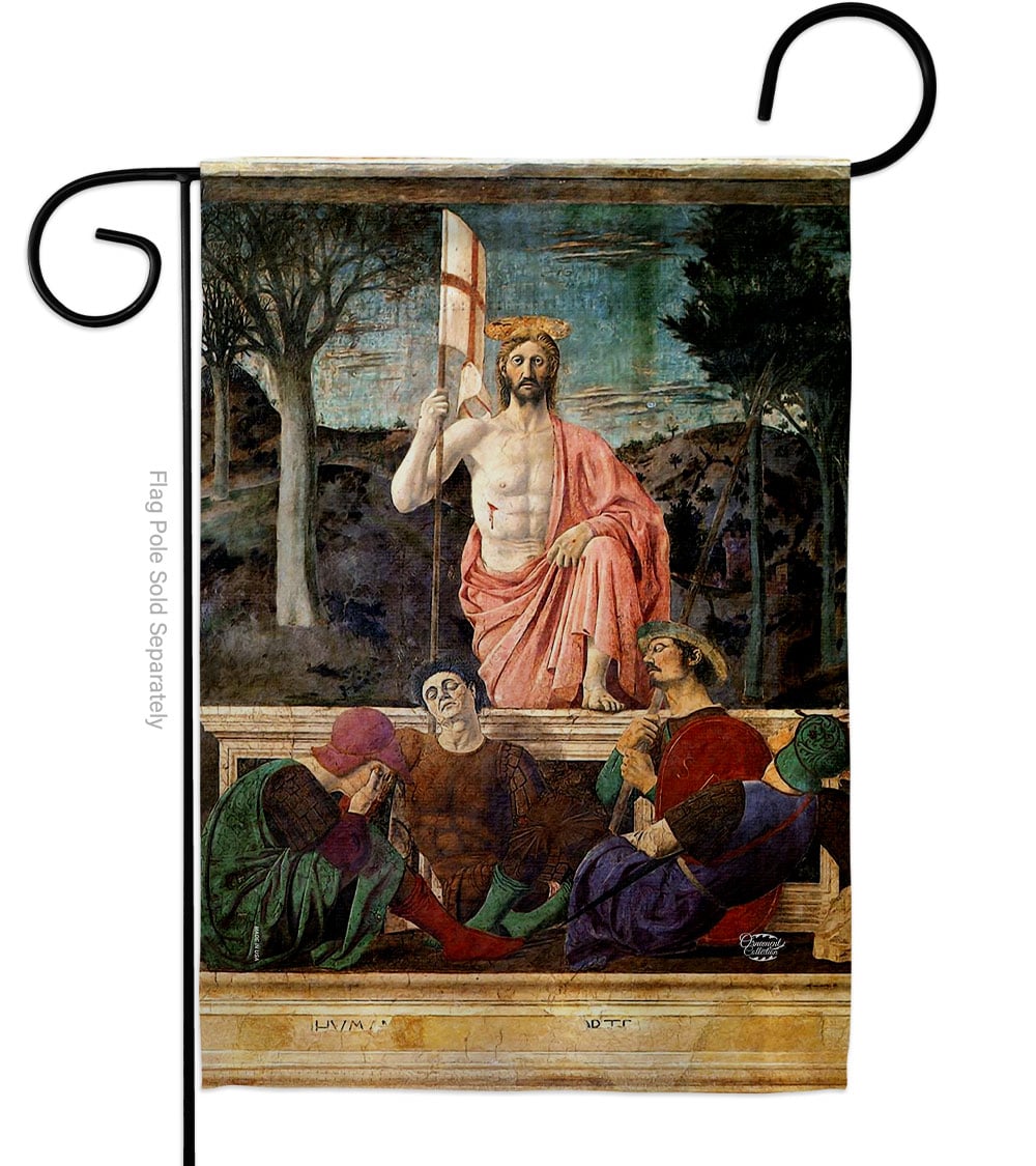 The Resurrection Religious Faith Double-Sided Decorative Garden Flag, Multi Color