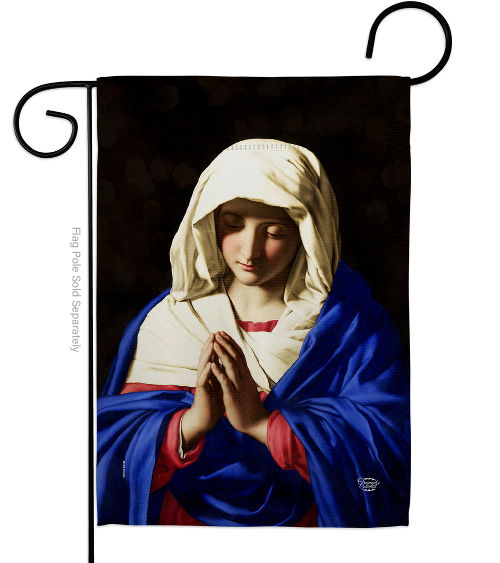 Virgin in Prayer Religious Faith Double-Sided Decorative Garden Flag, Multi Color