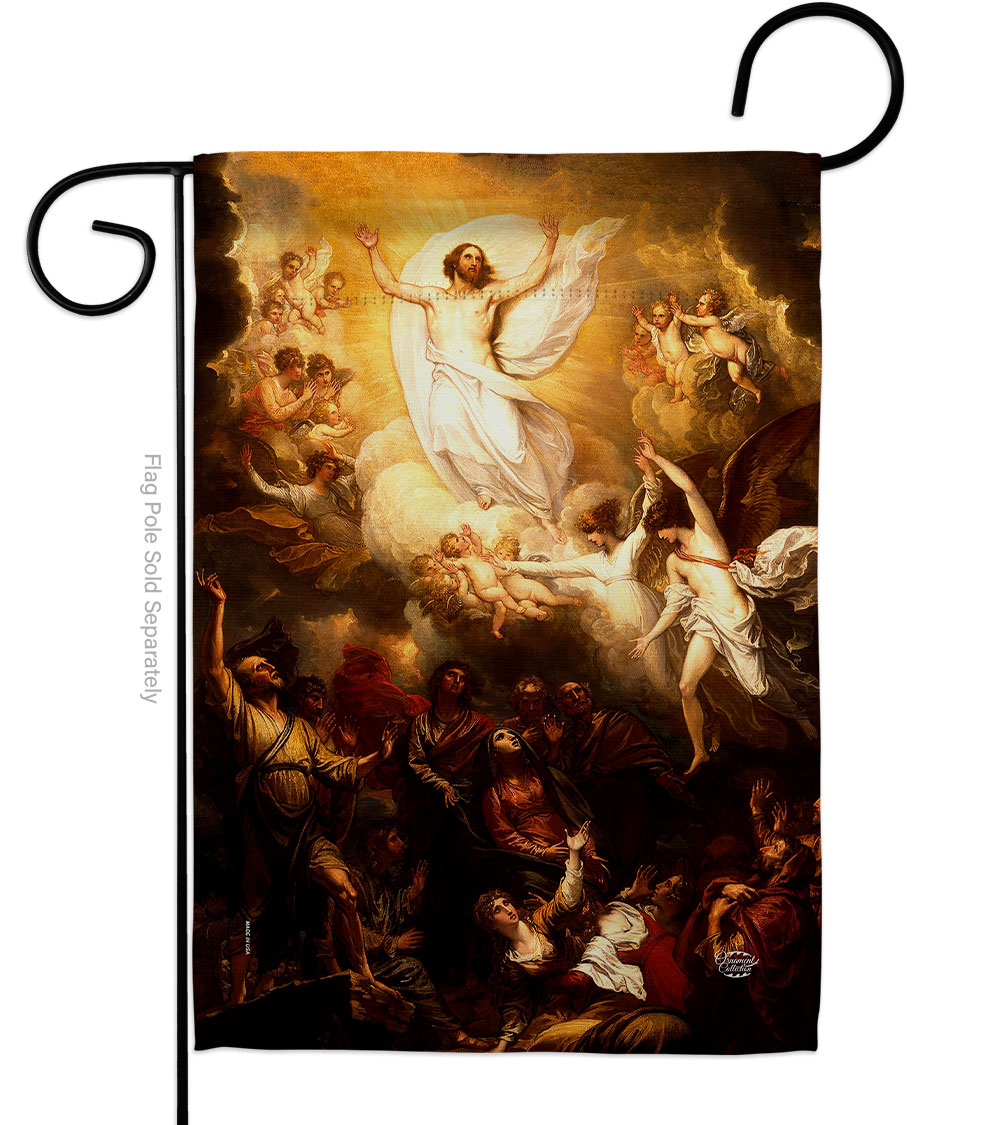 The Ascension Religious Faith Double-Sided Decorative Garden Flag, Multi Color