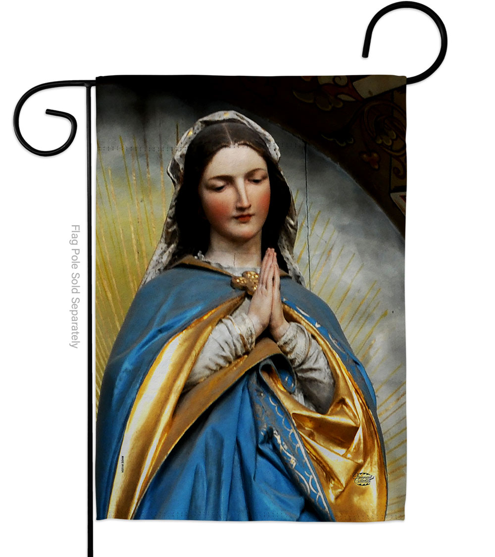 Virgo det Josef Moroder Religious Faith Double-Sided Decorative Garden Flag, Multi Color
