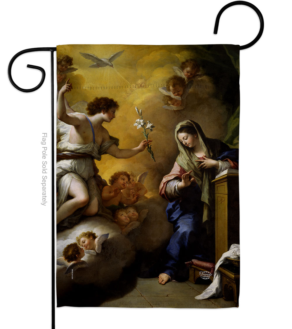 G192623-BO Feast of the Annunciation Religious Faith Double-Sided Decorative Garden Flag, Multi Color