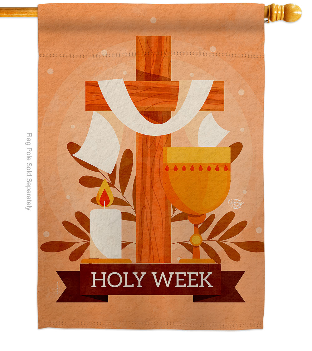The Holy Week Religious Faith Double-Sided Garden Decorative House Flag, Multi Color