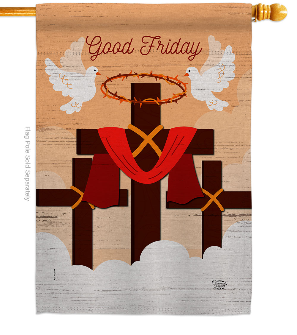 The Good Friday Religious Faith Double-Sided Garden Decorative House Flag, Multi Color