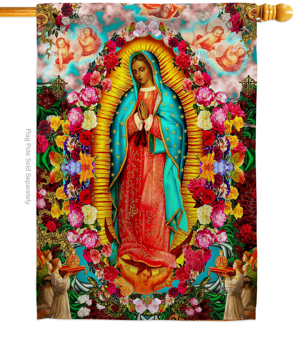 Our Lady of Guadalupe Religious Faith Double-Sided Garden Decorative House Flag, Multi Color