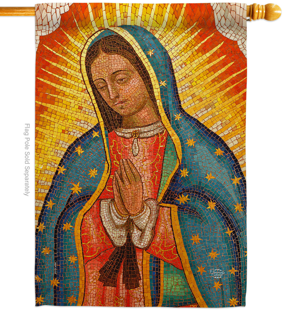 H192339-BO Lady of Guadalupe Religious Faith Double-Sided Garden Decorative House Flag, Multi Color