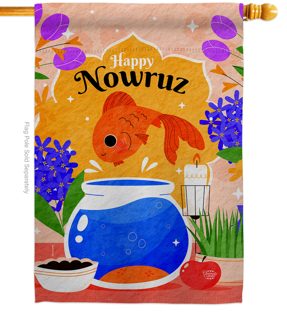 Nowruz Celebration Double-Sided Garden Decorative House Flag, Multi Color