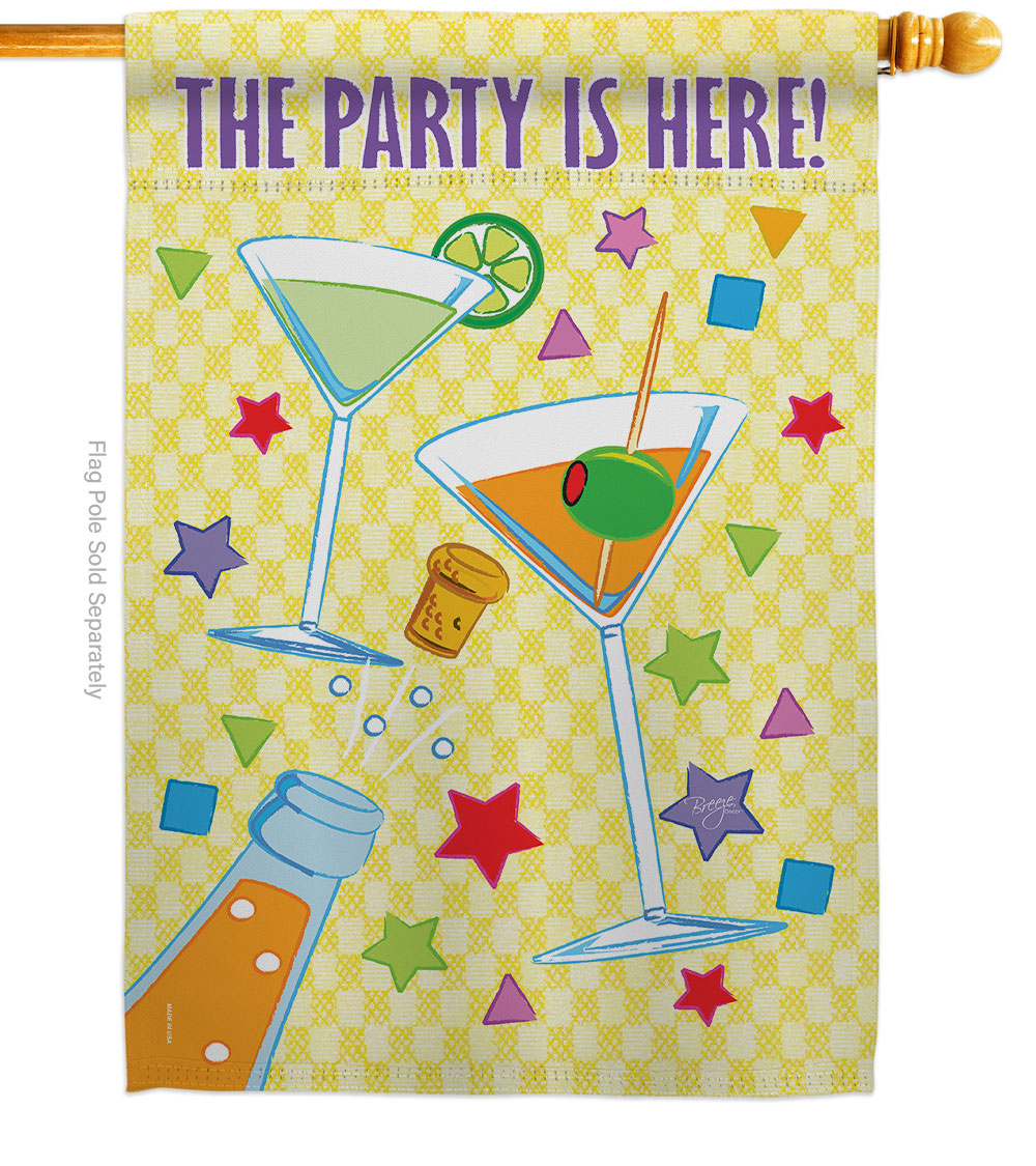 Party Celebration Double-Sided Garden Decorative House Flag, Multi Color