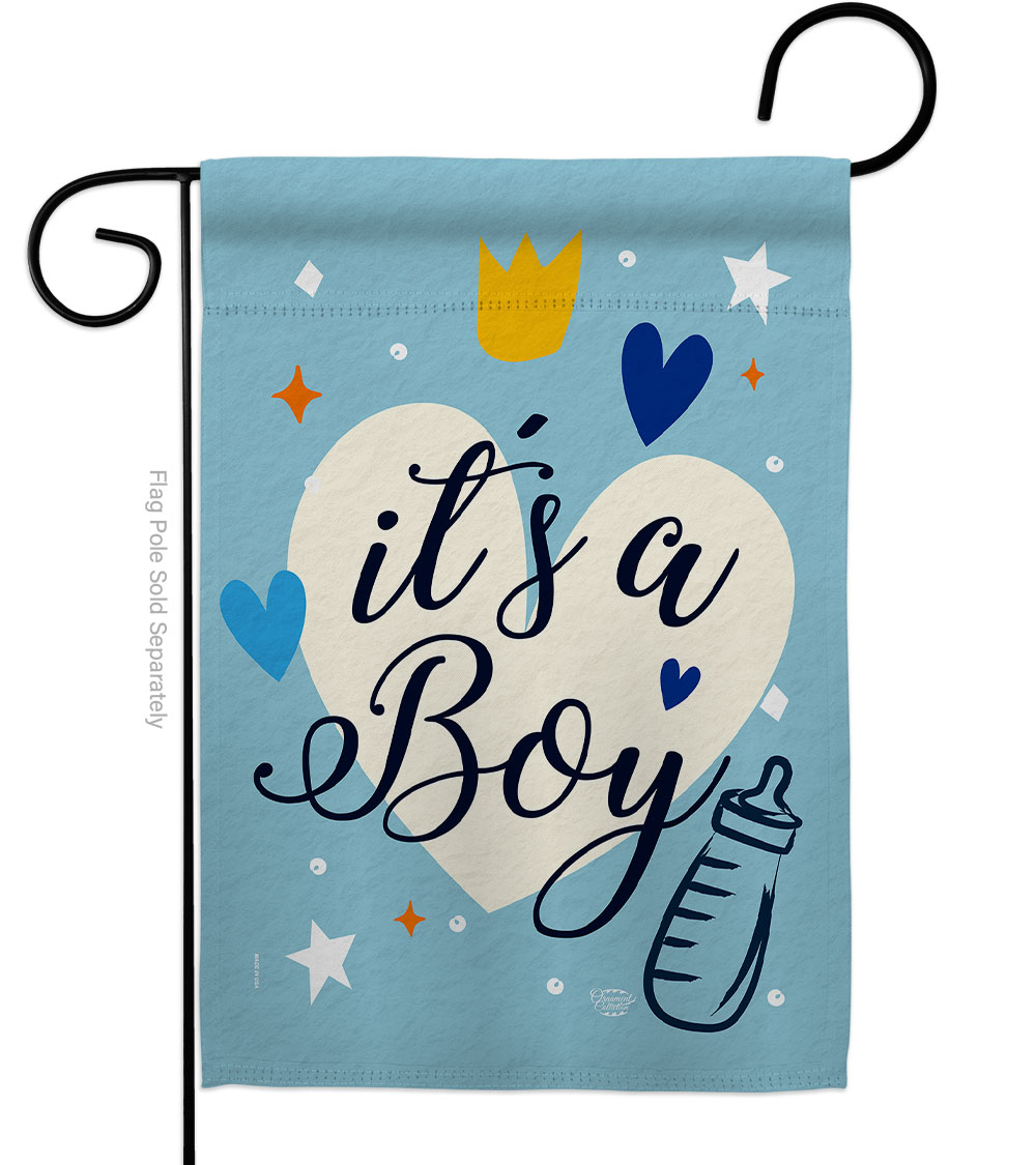 Its a Boy Celebration New Born Double-Sided Decorative Garden Flag, Multi Color