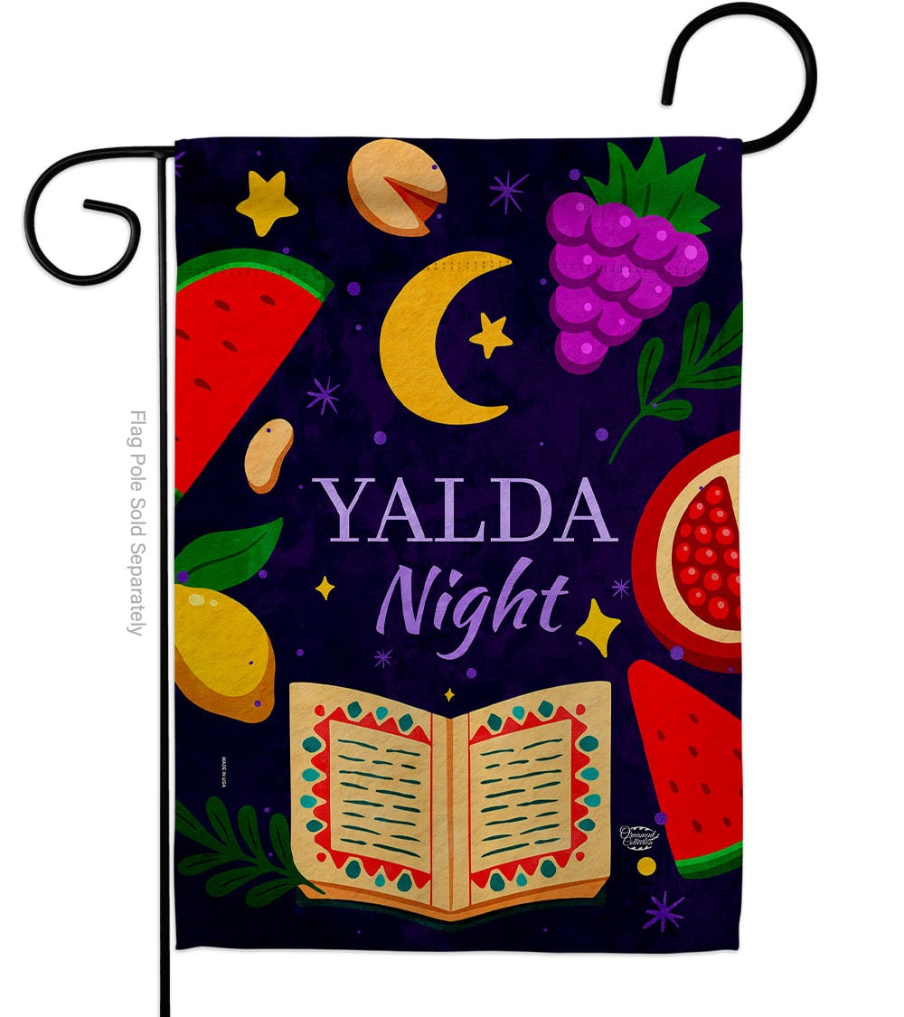 Yalda Night Celebration Double-Sided Decorative Garden Flag, Multi Color