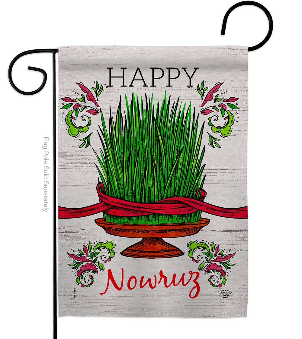 Sabzeh Nowruz Celebration Double-Sided Decorative Garden Flag, Multi Color