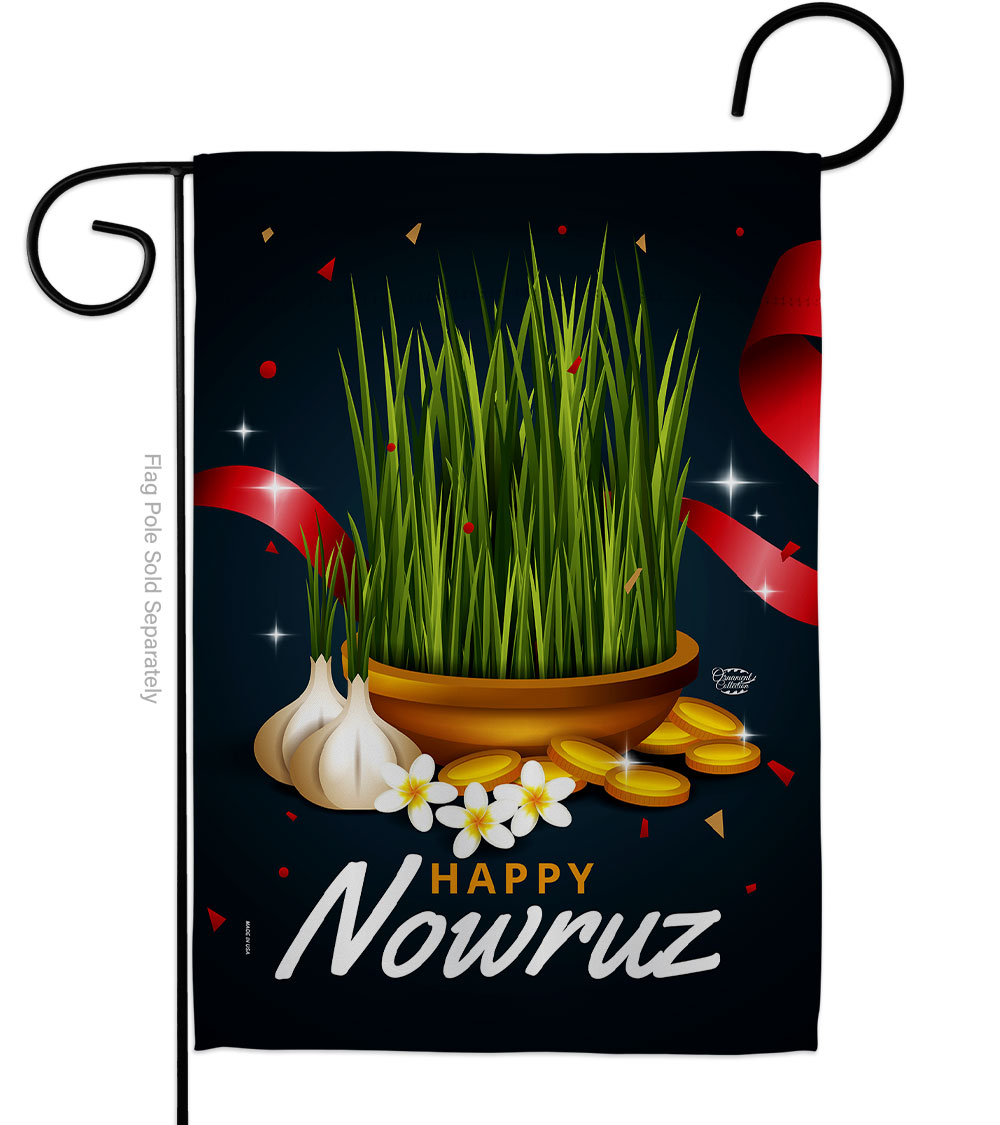 Sabzeh Celebration Nowruz Double-Sided Decorative Garden Flag, Multi Color
