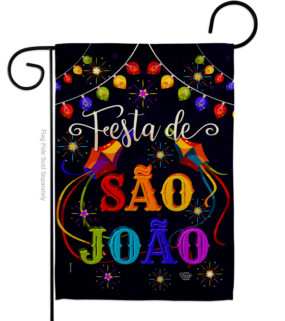 Festa de Sao Joao do Celebration Junina Double-Sided Decorative Garden Flag, Multi Color