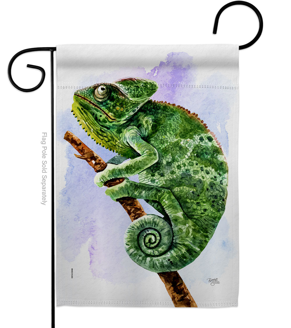 G160274-BO Chameleon Animals Critter 13 x 18.5 in. Double-Sided Decorative Vertical Garden Flags for House Decoration Banner Yard Gift