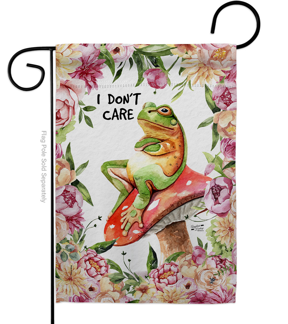 G135470-BO Dont Care Toad Animals Critter 13 x 18.5 in. Double-Sided Decorative Vertical Garden Flags for House Decoration Banner Yard Gift