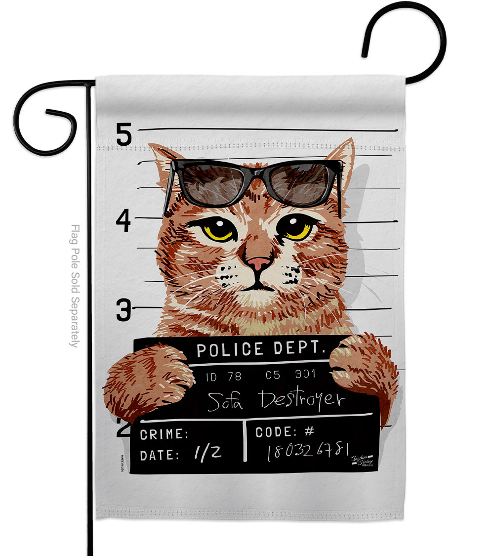 G135530-BO Bad Kitty Animals Cat 13 x 18.5 in. Double-Sided Decorative Vertical Garden Flags for House Decoration Banner Yard Gift