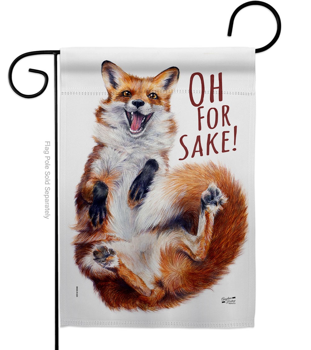 G135561-BO Fox Sake Animals Wildlife 13 x 18.5 in. Double-Sided Decorative Vertical Garden Flags for House Decoration Banner Yard Gift