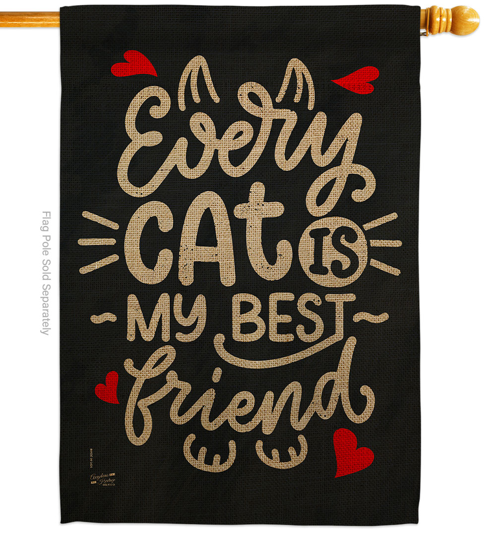 Every Cat Animals 28 x 40 in. Double-Sided Decorative Vertical House Flags for Decoration Banner Garden Yard Gift