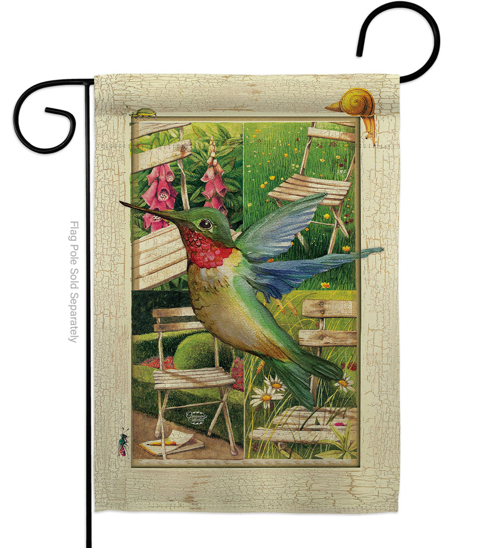 Hummingbird Animals Bird 13 x 18.5 in. Double-Sided Decorative Vertical Garden Flags for House Decoration Banner Yard Gift