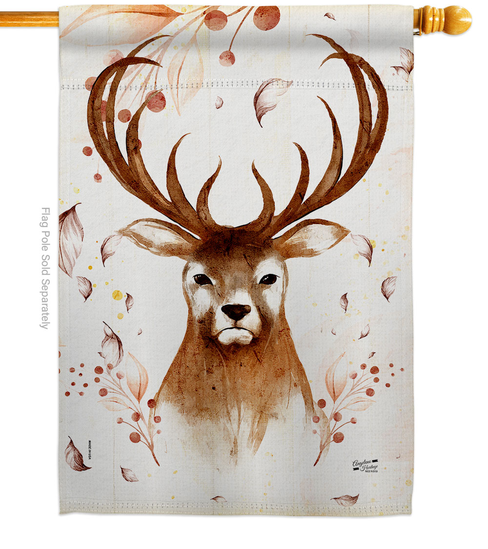 My Deer Animals Wildlife 28 x 40 in. Double-Sided Decorative Vertical House Flags for Decoration Banner Garden Yard Gift