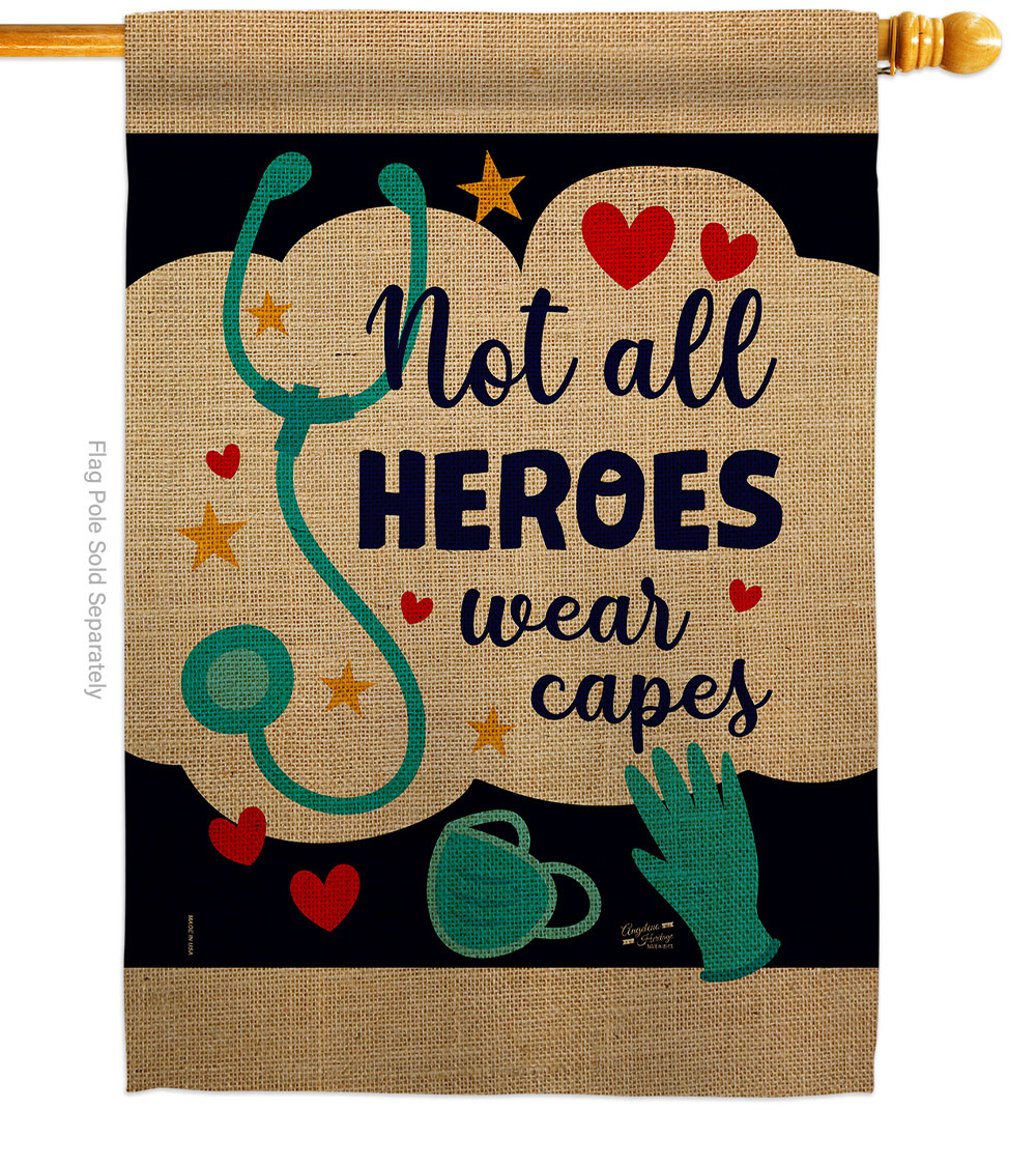Our Heroes First Responders EMT 28 x 40 in. Double-Sided Decorative Vertical House Flags for Decoration Banner Garden Yard Gift