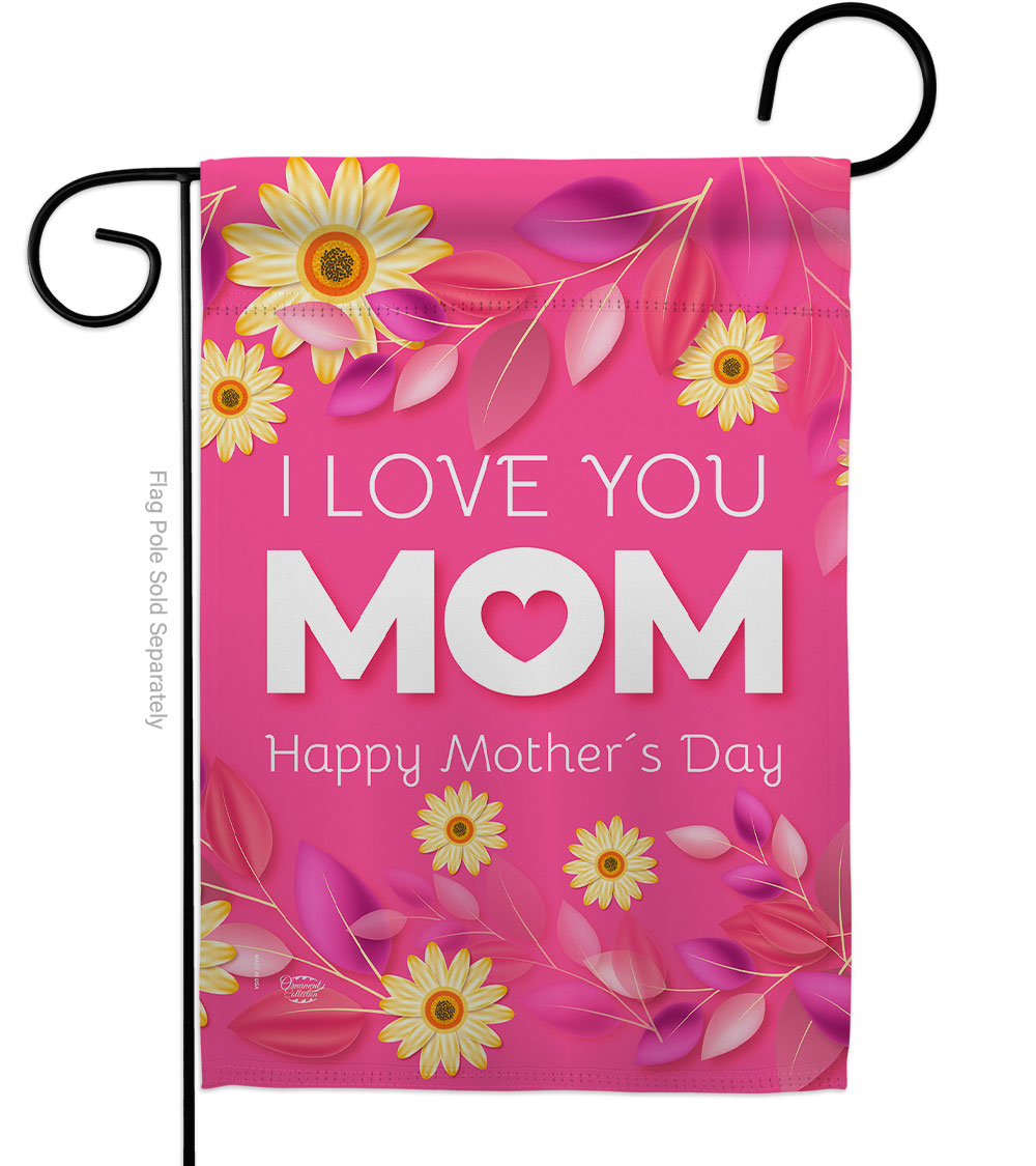 G192368-BO Happy Mothers Day Family Mother 13 x 18.5 in. Double-Sided Decorative Vertical Garden Flags for House Decoration Banner Yard Gift
