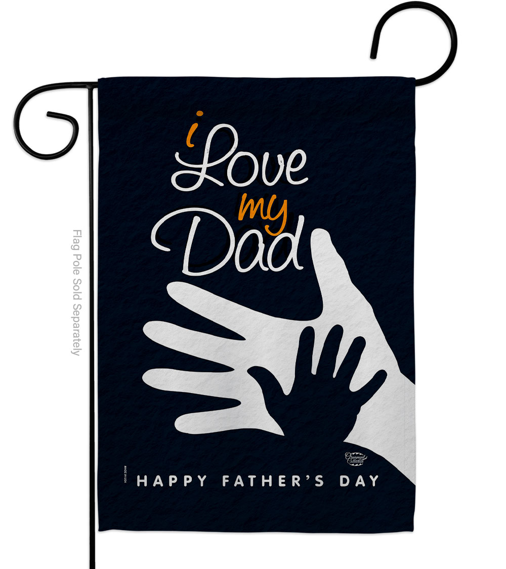 G192520-BO Love My Dad Family Father Day 13 x 18.5 in. Double-Sided Decorative Vertical Garden Flags for House Decoration Banner Yard Gift