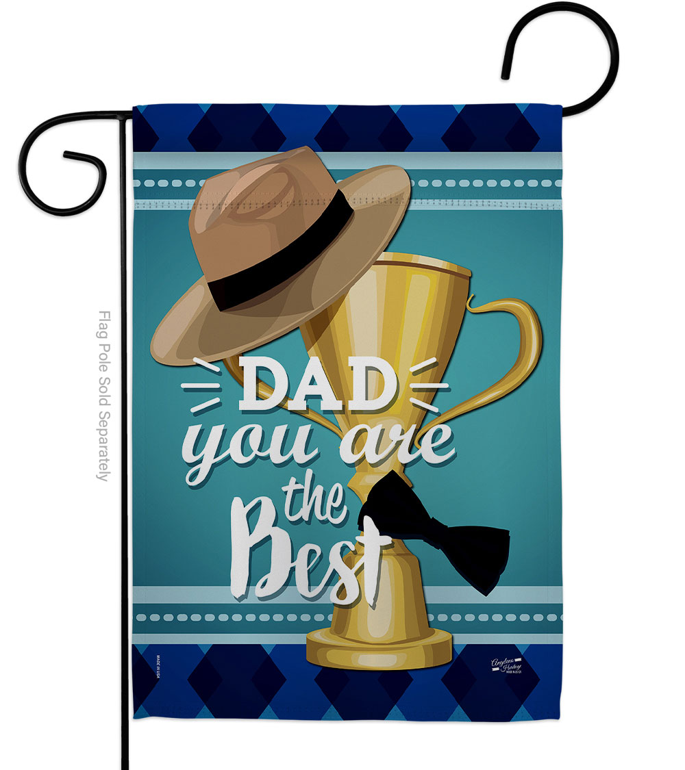 G135048-BO Dad You are the Best Family Father Day 13 x 18.5 in. Double-Sided Decorative Vertical Garden Flags for House Decoration Banner Yard Gift
