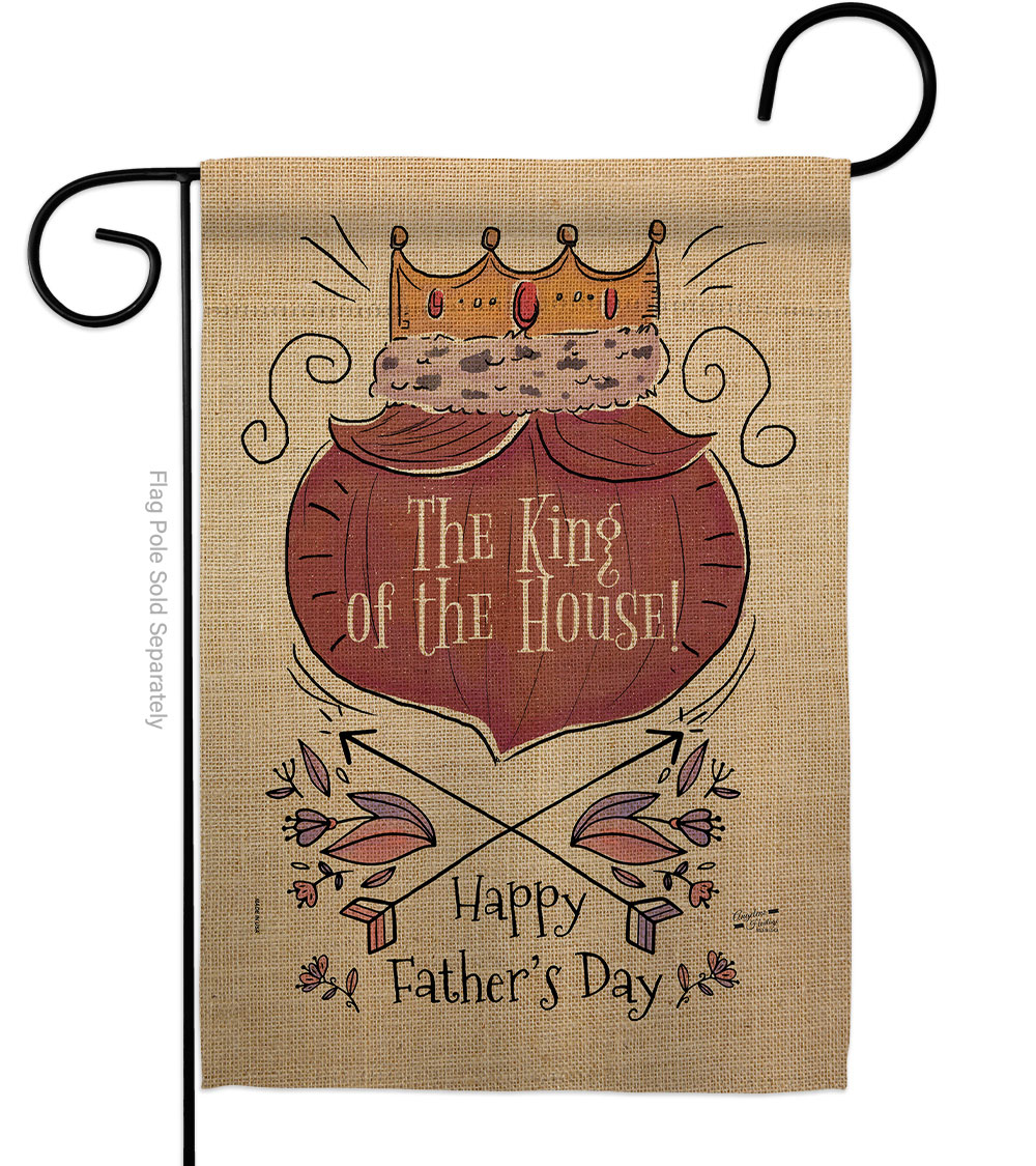 G135125-BO The King of House Family Father Day 13 x 18.5 in. Double-Sided Decorative Vertical Garden Flags for Decoration Banner Yard Gift